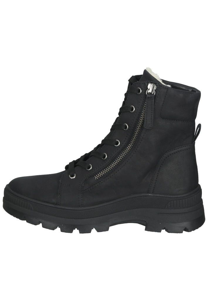 Gabor Stiefelette Nubukleder Schwarz Warmfutter - surf4shoes