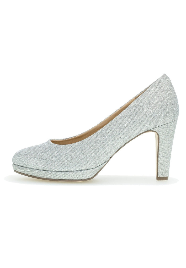 Gabor Pumps Lederimitat/Textil Silber - surf4shoes