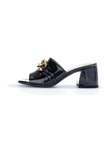 Gabor Pantoletten Leder Schwarz - surf4shoes