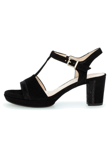 Gabor Sandalen Leder Schwarz - surf4shoes