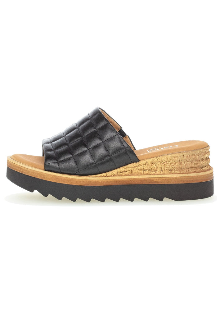 Gabor Pantoletten Nappaleder Schwarz - surf4shoes