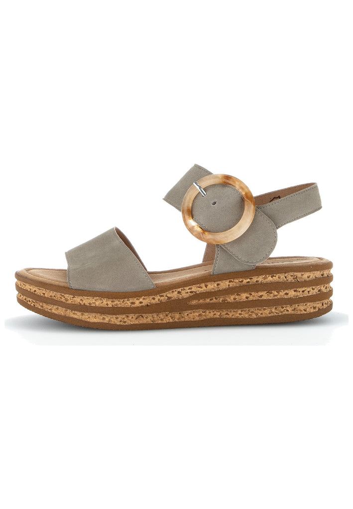 Gabor Sandalen Leder Dunkelgrün - surf4shoes