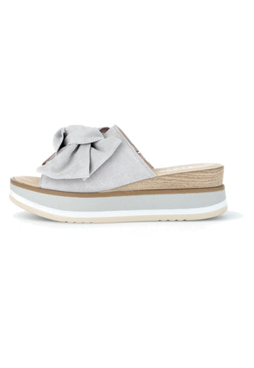 Gabor Pantoletten Veloursleder Hellgrau - surf4shoes