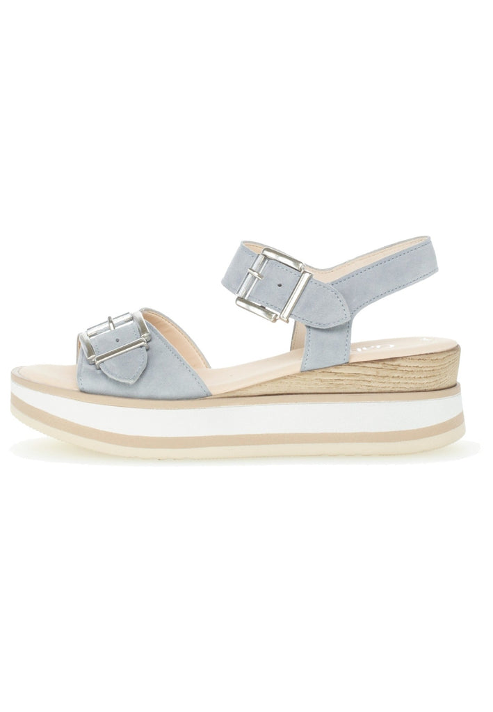 Gabor Sandalen Leder Hellblau - surf4shoes