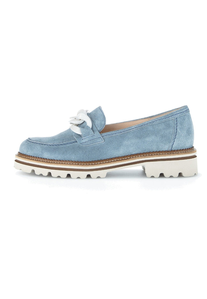 Gabor Slipper Veloursleder Hellblau - surf4shoes