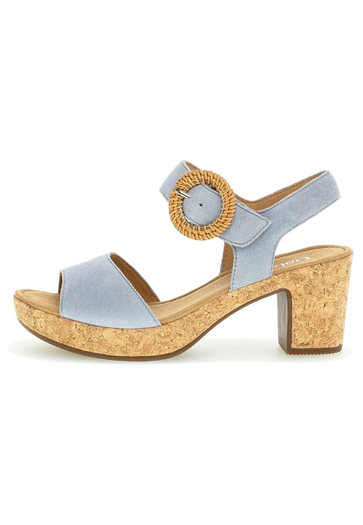 Gabor Sandalen Leder Hellblau - surf4shoes