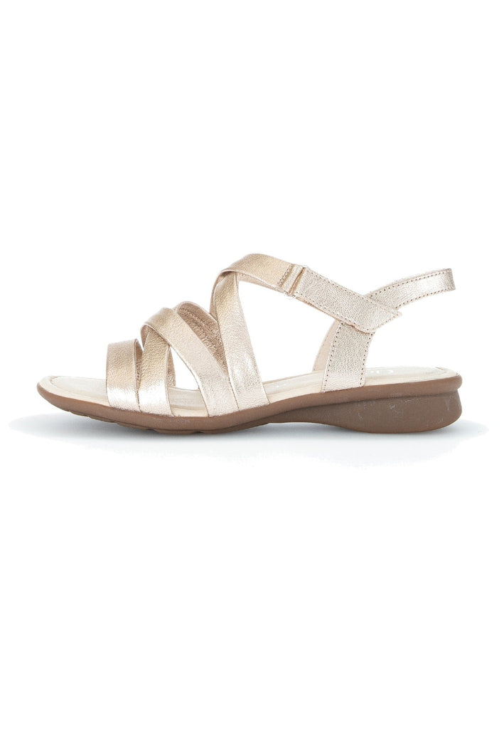 Gabor Sandalen Leder Hellbeige - surf4shoes