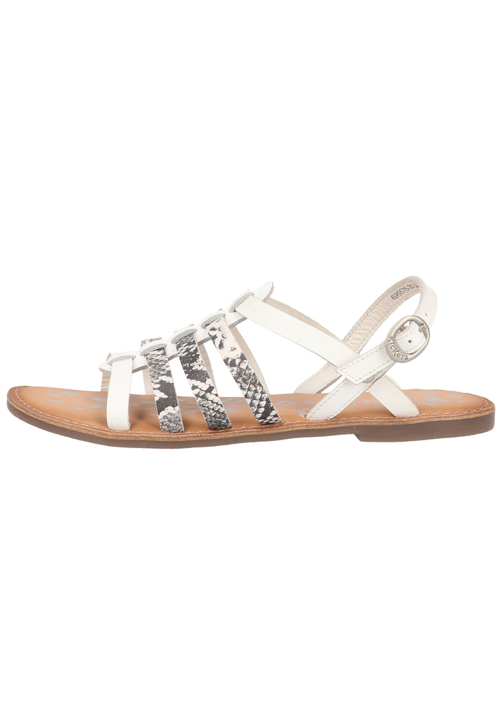 Kickers Sandalen Nappaleder Weiß/Schwarz - surf4shoes