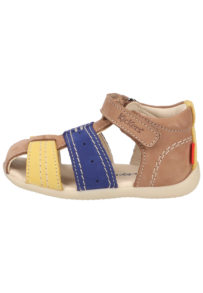 Kickers Halbschuhe Leder Beige/Gelb - surf4shoes