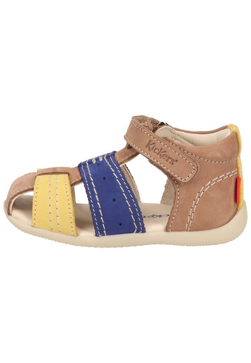 Kickers Halbschuhe Leder Beige/Gelb - surf4shoes