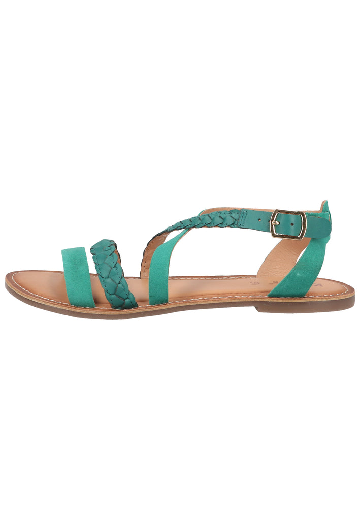 Kickers Sandalen Veloursleder Grün - surf4shoes