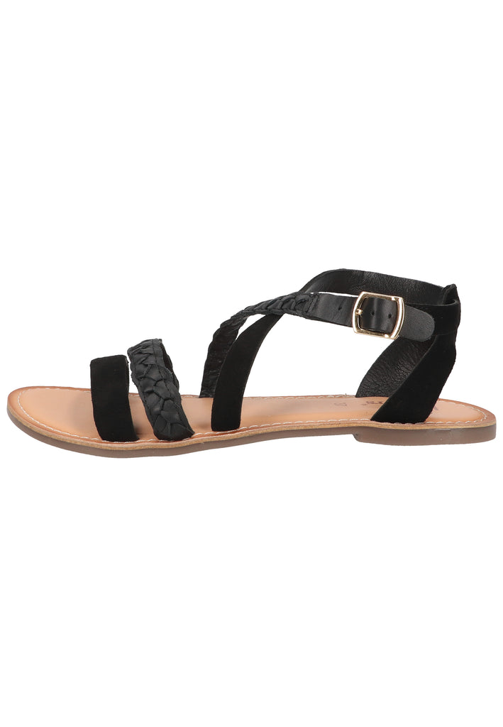 Kickers Sandalen Veloursleder Schwarz - surf4shoes