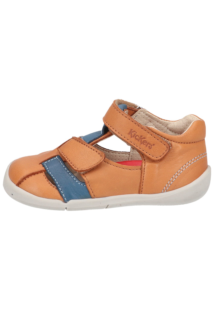 Kickers Halbschuhe Nappaleder Braun/Blau - surf4shoes