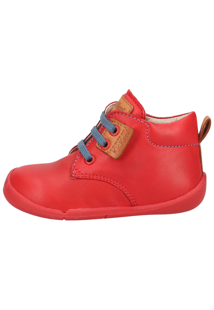 Kickers Halbschuhe Nappaleder Rot/Braun - surf4shoes