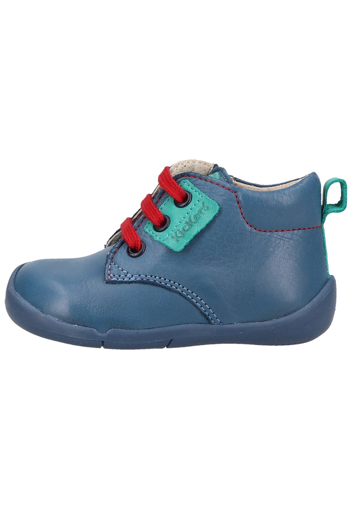 Kickers Halbschuhe Nappaleder Blau/Grün - surf4shoes