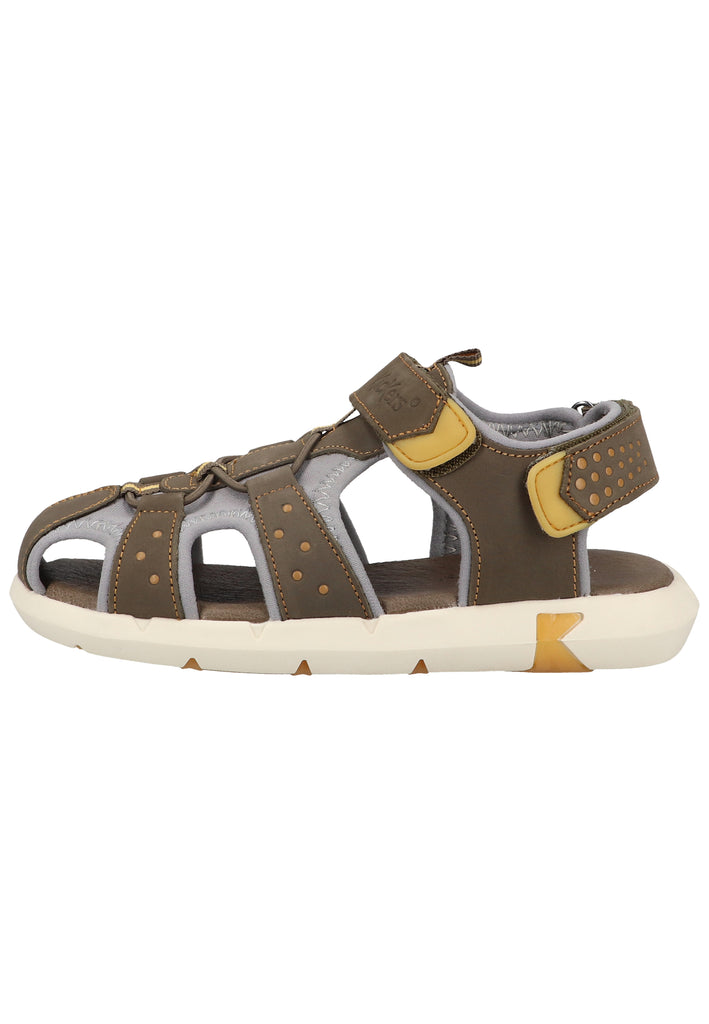 Kickers Sandalen Leder/Textil Khaki - surf4shoes