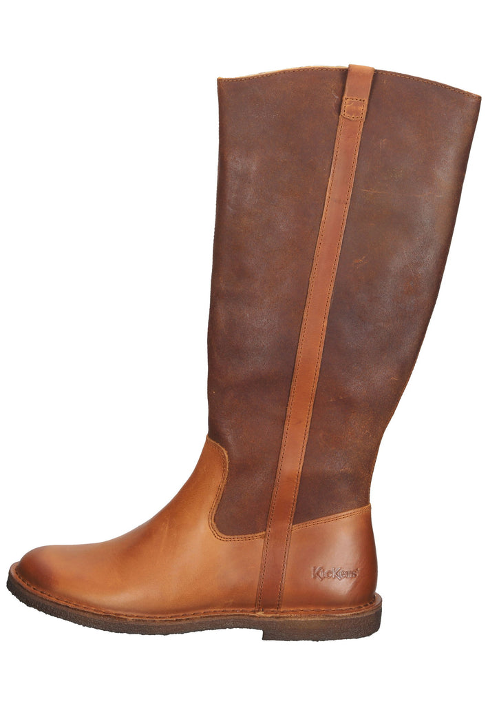 Kickers Stiefel Leder Orange/Braun - surf4shoes