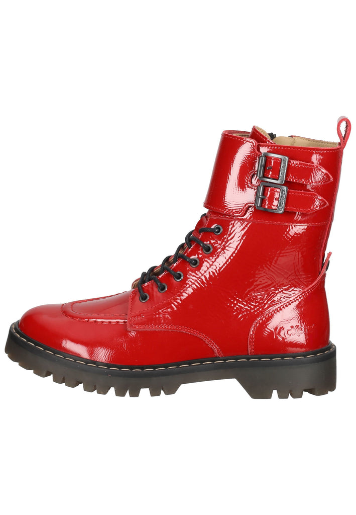 Kickers Stiefelette Leder Rot Lack - surf4shoes