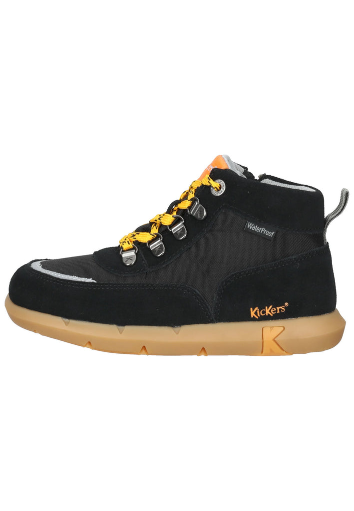 Kickers Stiefelette Leder/Textil Schwarz/Orange - surf4shoes