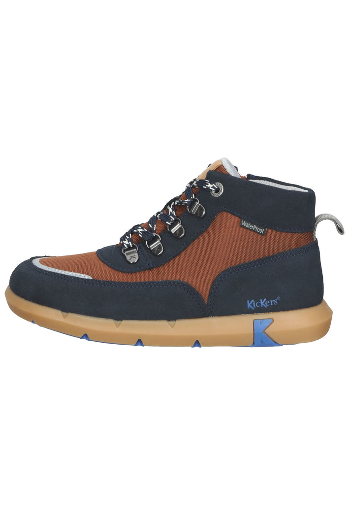 Kickers Stiefelette Leder/Textil Blau/Braun - surf4shoes