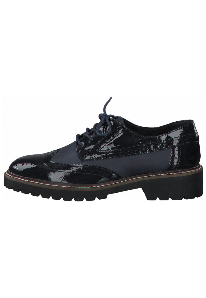 s.Oliver Halbschuhe Lederimitat Navy - surf4shoes
