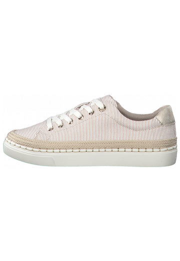 s.Oliver Sneaker Lederimitat/Textil Beige - surf4shoes