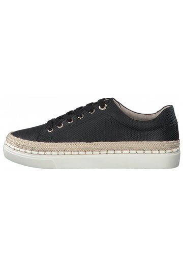 s.Oliver Sneaker Lederimitat Schwarz - surf4shoes