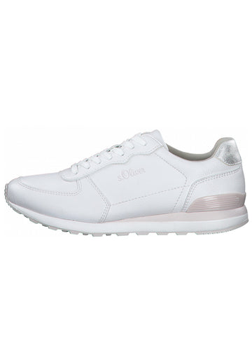 s.Oliver Sneaker Lederimitat Weiß - surf4shoes