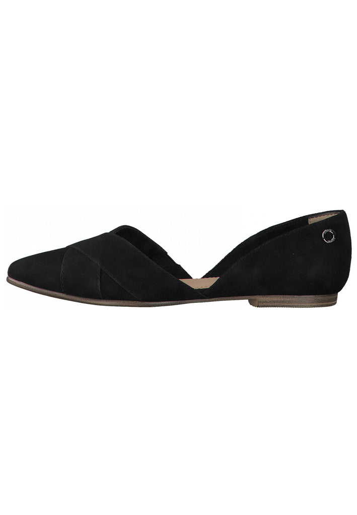 s.Oliver Ballerinas Leder Schwarz - surf4shoes