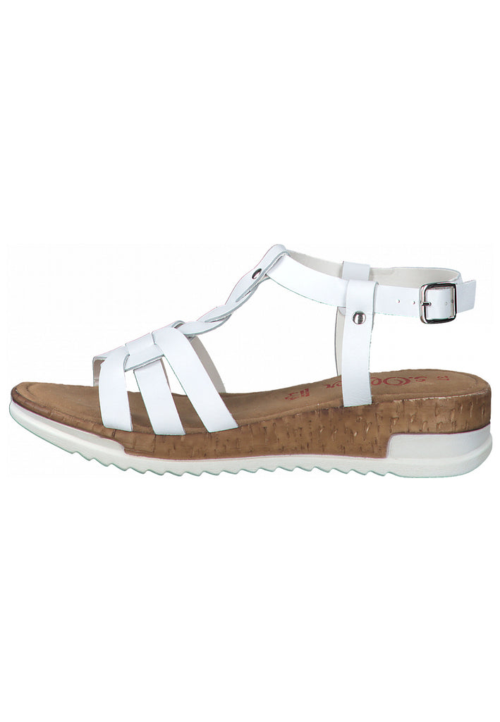 s.Oliver Sandalen Leder Weiß - surf4shoes