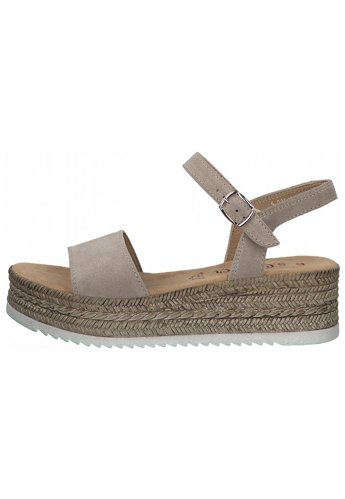 s.Oliver Sandalen Leder Taupe - surf4shoes