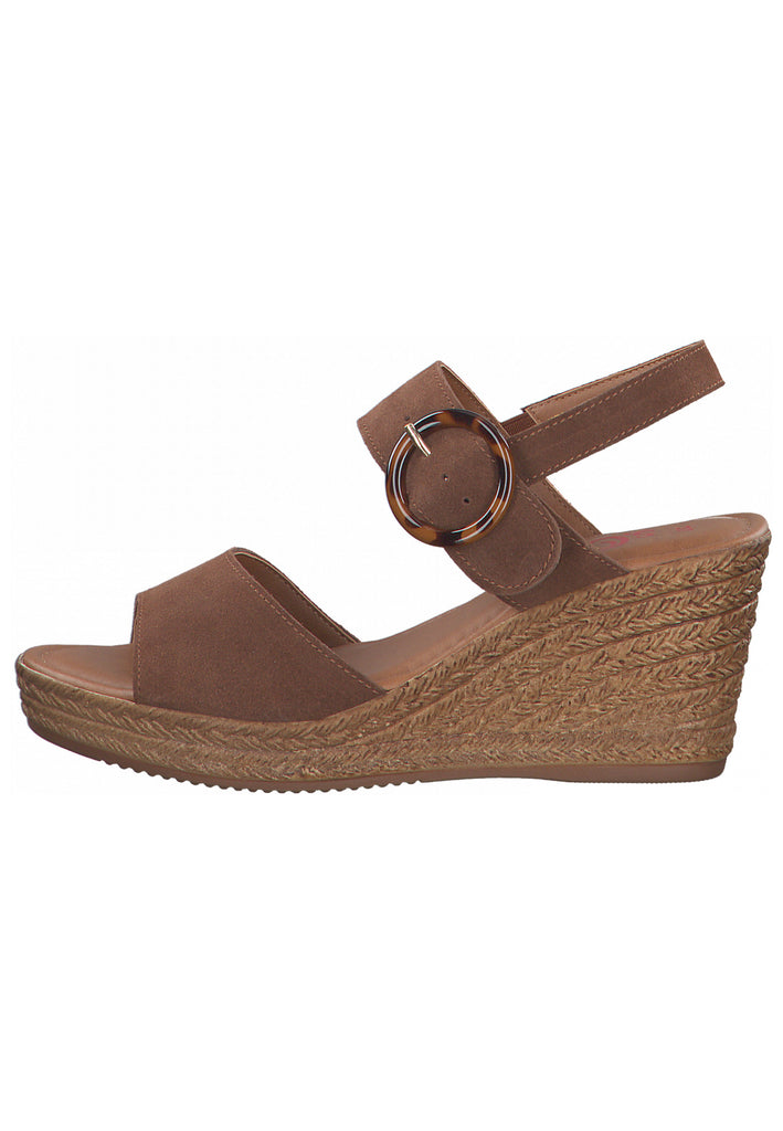 s.Oliver Sandalen Leder Cognac - surf4shoes