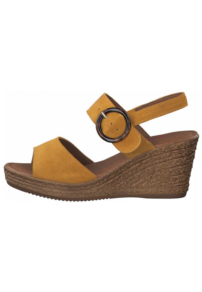 s.Oliver Sandalen Leder Senf - surf4shoes