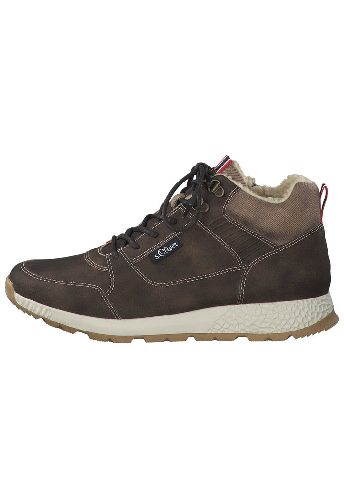 s.Oliver Stiefelette Textil Dunkelbraun - surf4shoes