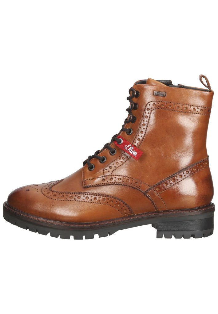 s.Oliver Stiefelette Leder Cognac - surf4shoes