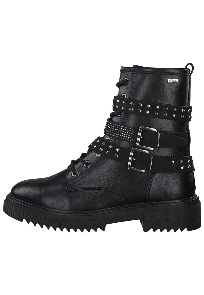 s.Oliver Stiefelette Textil Schwarz - surf4shoes