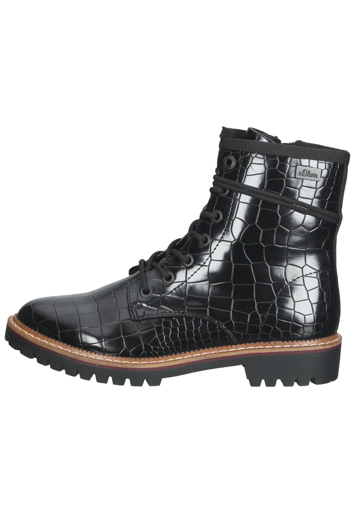 s.Oliver Stiefelette Textil Schwarz - surf4shoes