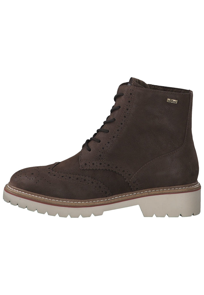 s.Oliver Stiefelette Synthetik Dunkelbraun - surf4shoes