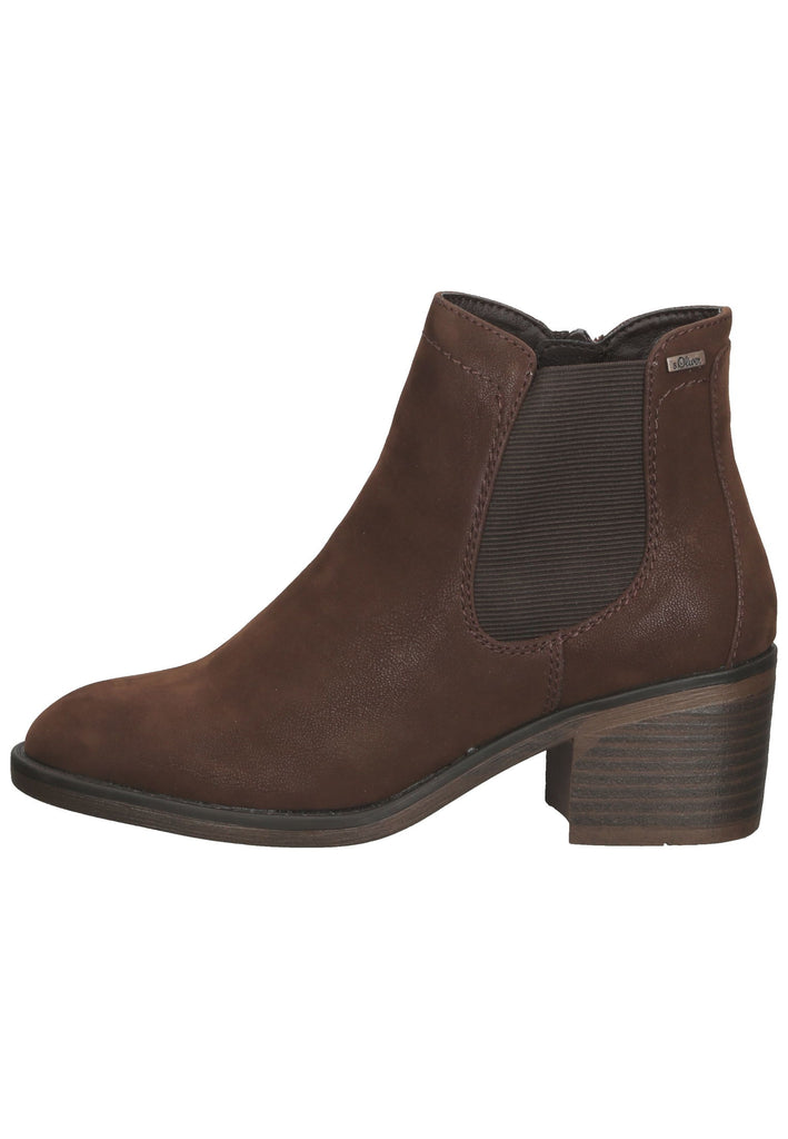 s.Oliver Stiefelette Textil Dunkelbraun - surf4shoes