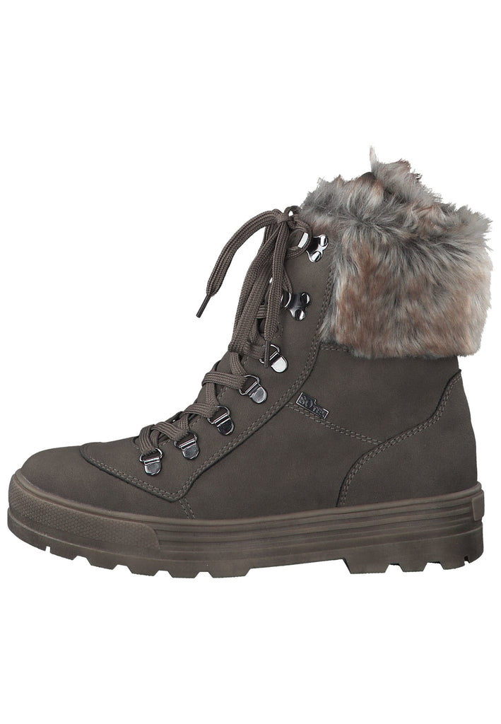 s.Oliver Stiefelette Textil Taupe - surf4shoes
