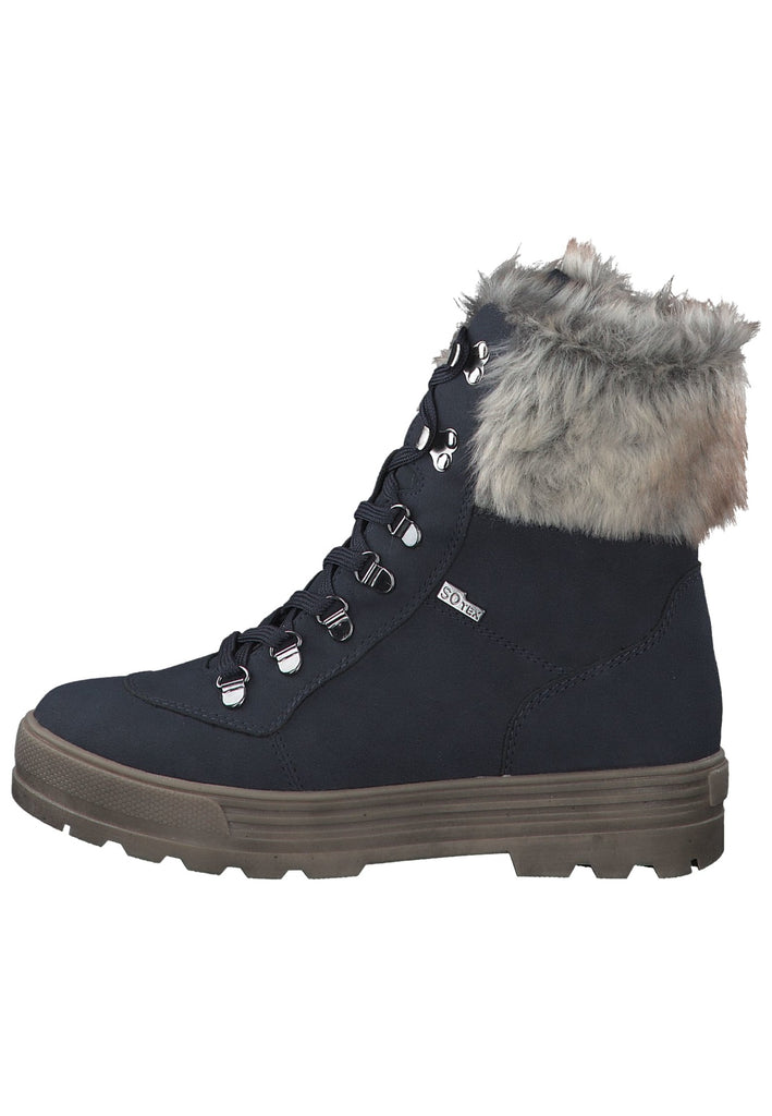 s.Oliver Stiefelette Textil Navy - surf4shoes