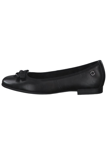 s.Oliver Ballerinas Leder Schwarz - surf4shoes