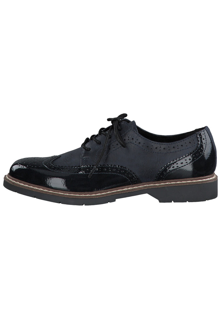 s.Oliver Halbschuhe Lederimitat Navy - surf4shoes