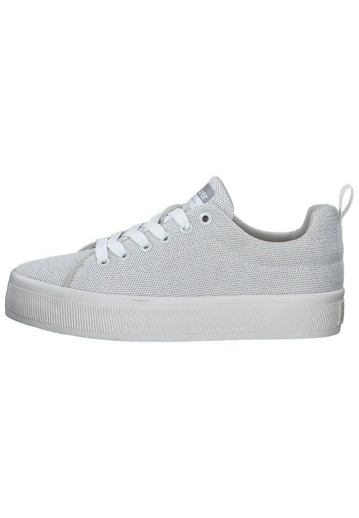 s.Oliver Sneaker Textil Weiß/Silber - surf4shoes