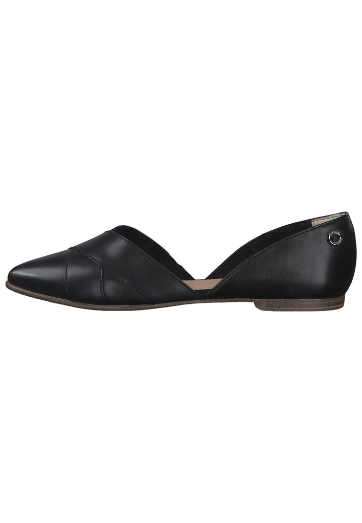 s.Oliver Ballerinas Leder Schwarz - surf4shoes