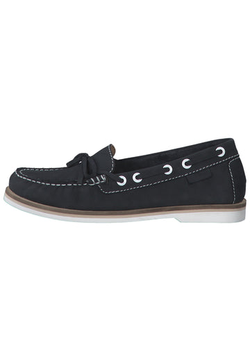 s.Oliver Halbschuhe Leder Navy - surf4shoes