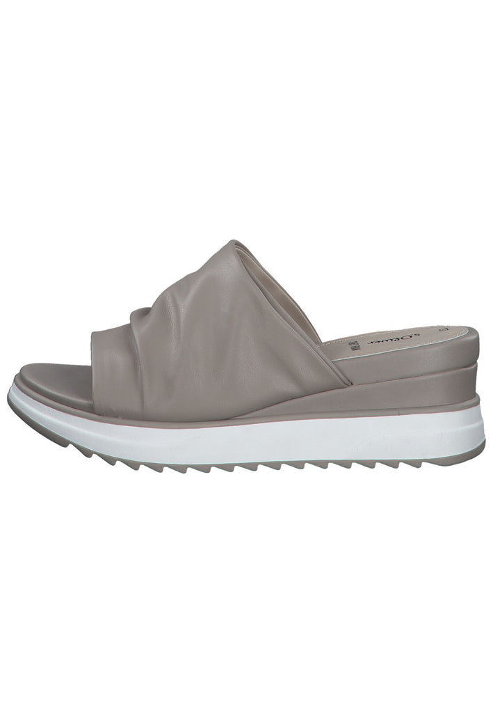 s.Oliver Pantoletten Lederimitat Taupe - surf4shoes