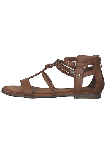 s.Oliver Sandalen Leder Cognac - surf4shoes