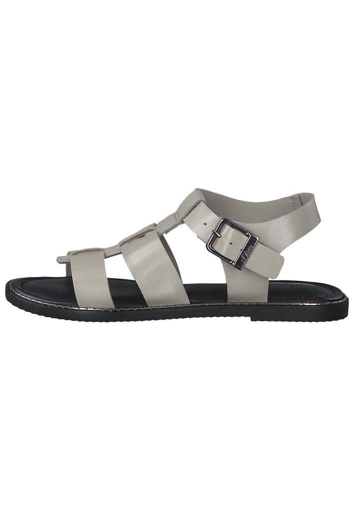 s.Oliver Sandalen Leder Taupe - surf4shoes
