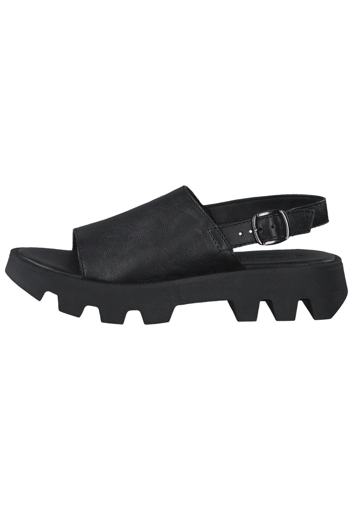 s.Oliver Sandalen Leder Schwarz - surf4shoes